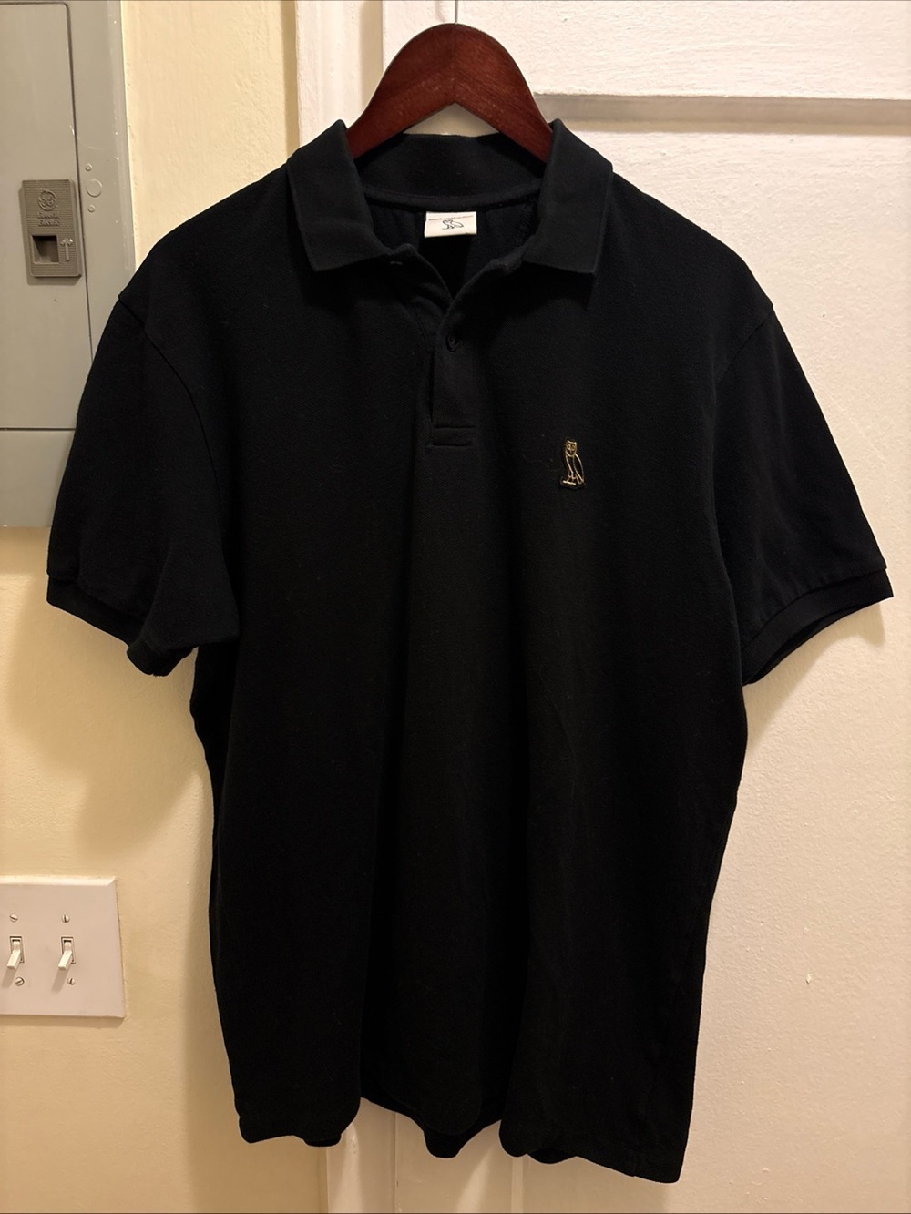 Men's OVO Octobers Very Own Polo Shirt Gold Owl Logo size XL